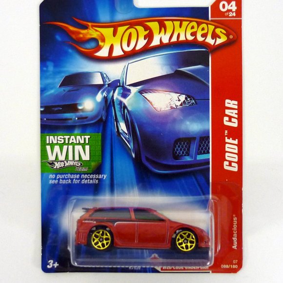 Hot Wheels Audacious #088/180 Code Car 04 of 24 Red Die-Cast Car 2007 - Picture 1 of 1